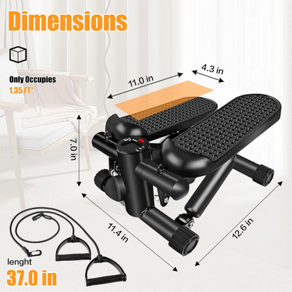 Stair Stepper with Resistance Bands